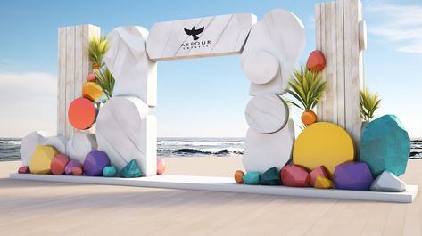 Asfour Crystal LAUNCH EVENT :: Behance School Gate Decoration Ideas, Archway Ideas, Archway Design, Event Entrance Arch Design, Entry Arch, Event Entrance Arch, Alumni Reunion, Event Entry, Entrance Arch