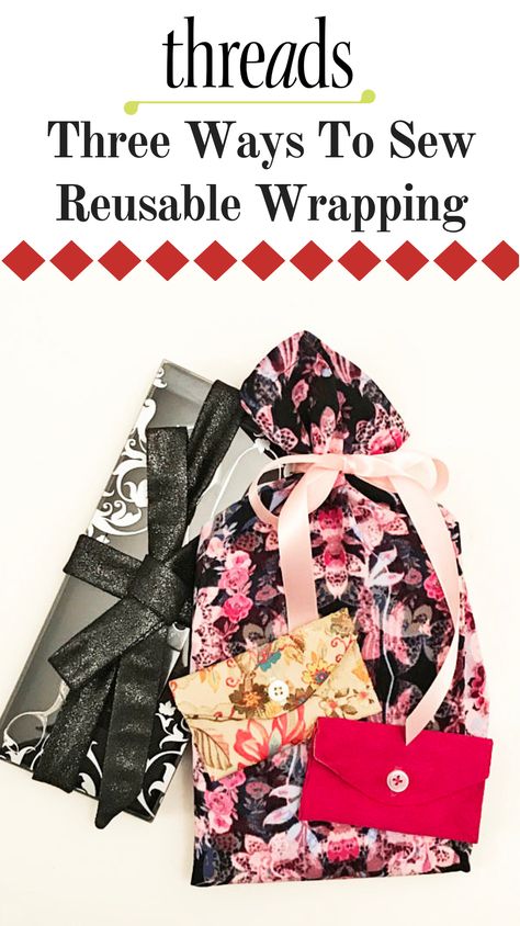 Fabric Wrapping Paper How To Make, Reusable Fabric Gift Wrap, Fabric Christmas Wrapping, Fabric Wrapped Gifts, Reusable Wrapping, Fabric Gift Wrapping, Make Your Own Fabric, Pretty Gift Wrapping Ideas, Fabric Wrapping Paper