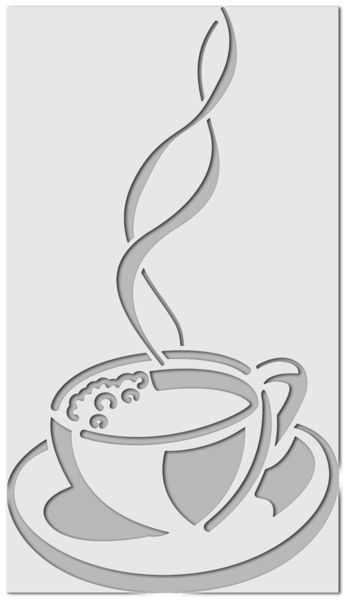 Wandschablone Kaffeetasse Printable Stencil Patterns Templates, Stencil Patterns Templates, Stencil Ideas, Scroll Saw Pattern, Stencils Printables, Wood Burning Patterns, Stencil Templates, Silhouette Stencil, Stencil Pattern