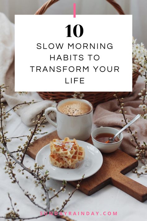 Slow Morning Routine, Housewife Life, Miracle Morning Routine, Small Habits, Slow Morning, Boss Motivation, Hygge Living, Life Transformation, Routine Ideas