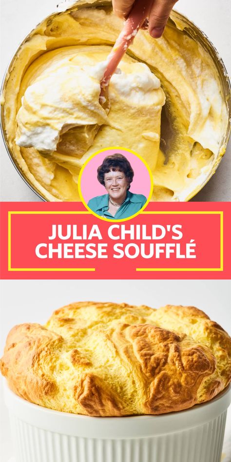 Cheese Souffle Recipes, French Cuisine Recipes, Cheese Soufflé, Julia Childs, Julia Child Recipes, Cheese Souffle, Souffle Recipes, Savory Cheese, S'mores