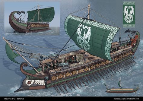 Medieval Ship, Zed League Of Legends, Steampunk Vehicle, The Dark Ages, Roman Britain, Dungeon Master's Guide, Ship Design, Ancient Warfare, Medieval World