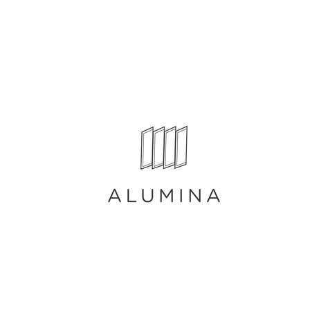 Alumina refers to its aluminum windows and doors. In this icon four windows are represented making the frame stand out. It can also be displayed as aluminum plates. The inner lines create the space between the frame and where the window opens - its light entrance. We focused in seriousness, formality, quality and presence. Design by MENTO. Aluminium Logo Design, Window Logo Design Ideas, Window Logo Design, Light Entrance, Window Logo, Mirror Logo, Aluminum Windows, Window Architecture, Window Company