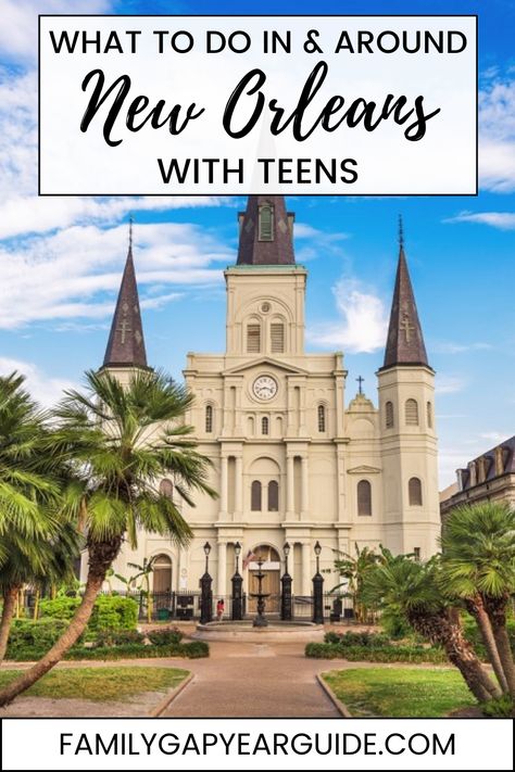 New Orleans is a fun, exciting city with plenty to offer for teens! Discover our favorite teen-friendly activities and attractions in this unique destination. New Orleans With Teens, United States Road Trip, England Beaches, Ghost City, Full Time Travel, Activities For Teens, American Road Trip, Ghost Tour, Amazing Travel Destinations