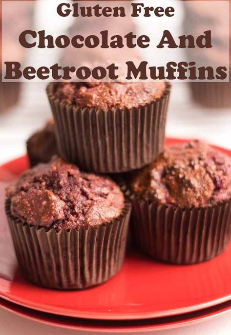 These gluten free chocolate and beetroot muffins have a deliciously moist and fluffy textured centre. They ooze with chocolate taste and are easy to make! #neilshealthymeals #recipe #glutenfree #glutenfreemuffins #chocolatemuffins Guava Pancakes, Baked Tempura, Shrimp Hushpuppies, Mayonnaise Rolls, Tomato Dumplings, Beetroot Muffins, Buffalo Pretzels, Peanut Butter Oatmeal Muffins, Mushroom Linguine