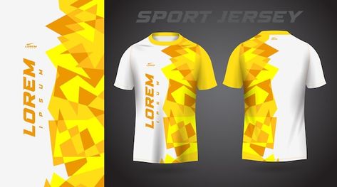 Yellow tshirt sport jersey design | Premium Vector #Freepik #vector #bike-jersey #cycling-jersey #soccer-kit #uniform-design Polo Shirt Design Ideas, Sport Jersey Design, Shoe Rack Cabinet Design, Yellow Jersey, Yellow Polo Shirt, Sports Tshirt Designs, Abstract Shirt, Sports Jersey Design, Sport Jersey