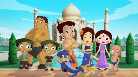 Chota Bheem Wallpapers, Taj Mahal Cartoon, Chota Bheem, First Birthday Invitation Cards, Chhota Bheem, Cartoon Video, Baby Birthday Invitations, Meal Planner Template, Team Wallpaper