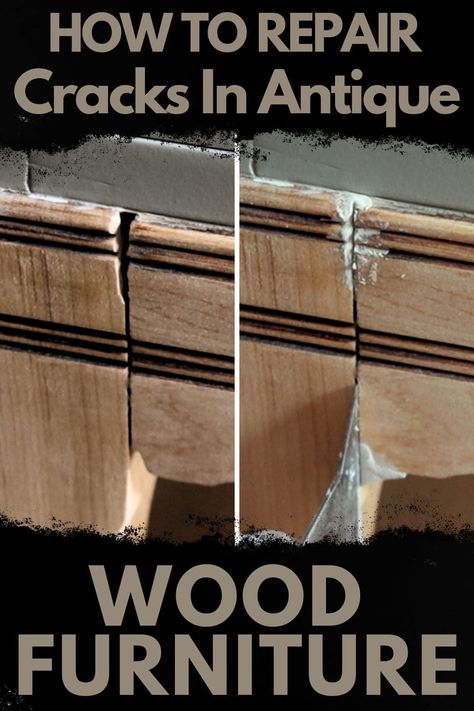 How To Repair Cracks In Antique Wood Furniture Repairing Wood Furniture, Antique Wood Furniture, Repair Wood Furniture, Best Paint For Wood, Diy Furniture Repair, Laminate Furniture, Wood Repair, Antique Restoration, Wood Statues