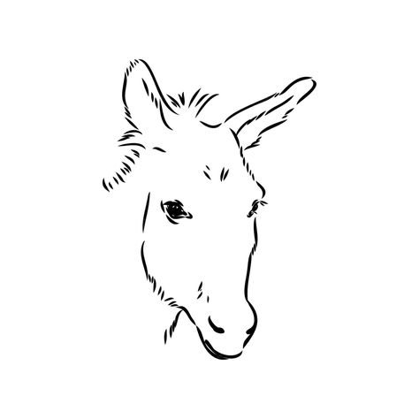 Mule Tattoo Ideas, Donkey Line Art, Mule Tattoo, Mule Drawing, Donkey Tattoo, Mule Animal, Ap Ceramics, Farm Tattoo, Horse Tattoos