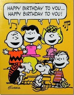 ┌iiiii┐                                                                       Happy Birthday Peanuts Birthday, Snoopy Birthday, Birthday Pics, Snoopy Funny, Snoopy Quotes, The Peanuts, Happy Birthday Messages, Birthday Meme, Happy Birthday Quotes