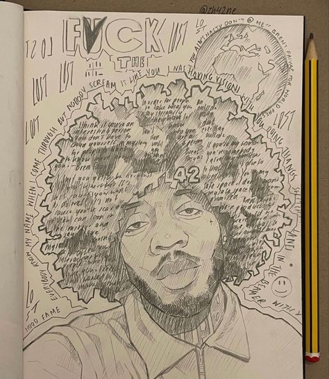 Pinterest Sketch Ideas, Brent Faiyaz Art Drawing, Brent Faiyaz Sketch, Brent Drawing, Brent Faiyaz Drawing Sketch, Brent Faiyaz Art, Brent Faiyaz Drawing, Black Cartoon Art, Rapper Drawings