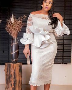 White Lace Dress Styles, White Lace Dress Styles Nigerian, Lace Dress Styles Nigerian, African Lace Styles, Ankara Dress Styles, Lace Dress Styles, African Lace Dresses, Aso Ebi Styles, Lace Styles