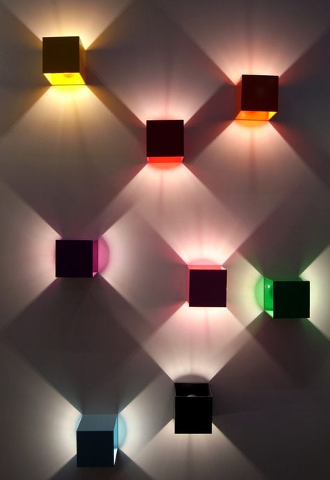 cube-lighting Cube Furniture, Blitz Design, Deco Luminaire, Wall Mounted Light, Unique Lighting, Modular Design, Lighting System, Geometric Patterns, Light Art