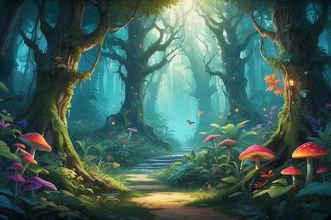 Magical Forest Background, Magic Forest Wallpaper, Enchanted Forest Background, Enchanted Kingdom, Forest Background, Magic Forest, Fantasy Theme, Forest Wallpaper, Forest Fairy