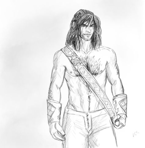 Kili Fanart, Kili And Tauriel, Hobbit Art, Fili And Kili, Aiden Turner, Tauriel, Aidan Turner, Jrr Tolkien, Art Pens