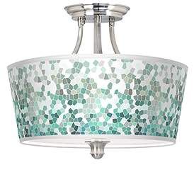 Shade Design, Coastal Lighting, Define Your Style, Flushmount Ceiling Lights, Mosaic Pattern, Beach Bathrooms, Ceiling Fan Chandelier, Flush Ceiling Lights, Garden Lamps