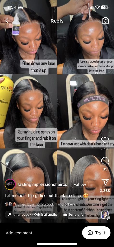 Diy Lace Wig, Beauty Supply Wigs, Lace Wig Install, Wig Styling Tutorial, Got2b Glued, Hair Glue, Wig Install, Hair Growing Tips, Hair Techniques