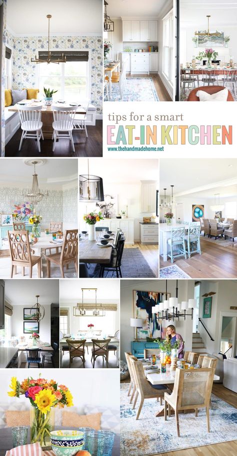 tips for a smart eat-in kitchen Small Eat In Kitchen Ideas Layout, Eat In Kitchen Ideas Layout, Eating Area Off Kitchen, Eat In Kitchen Ideas, Eatin Kitchen, Eat In Kitchens, Kitchen Separation, Kitchen Eating Areas, Window Seat Kitchen