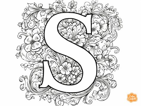 illustration of Elegant letter S mandala art S Mandala Art, Coloring Page For Adults, Special Letters, Typography Fonts, Letter S, Cute Crafts, Free Coloring Pages, Downloadable Art, Coloring Sheets