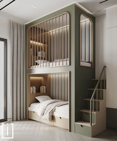 Loft Beds For Small Rooms, Beds For Small Rooms, Mini Apartments, Kids Deco, Bunk Bed Designs, Kids Bedroom Design, Kids Interior Room, Kids Interior, Kids Room Design