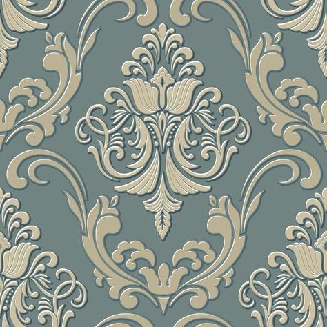 Damask seamless pattern element vector c... | Premium Vector #Freepik #vector #seamless-wallpaper #royal-texture #antique-pattern #victorian-background Arabic Art Design Pattern, Old Fabric Texture, Victorian Pattern Design, Victorian Background, Victorian Elements, Royal Wallpaper, Royal Pattern, Antique Pattern, Wallpaper Seamless