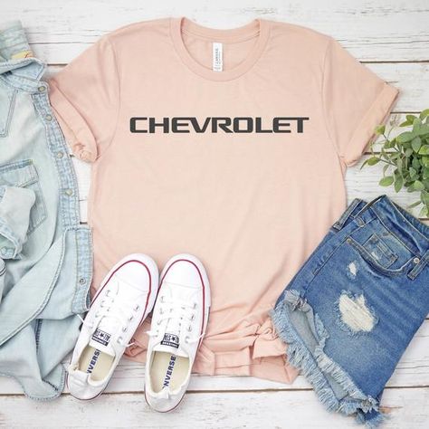 CHEVROLET Brand T-Shirt  Unisex Jersey Short Sleeve T-Shirt  | Etsy Auntie Shirts, Best Aunt, Aunt Shirts, Mama Shirts, Vinyl Cut, Aunt Gifts, Disney Shirts, Unisex Shorts, Cotton Lights