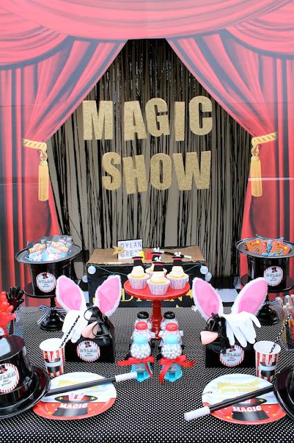 Magic Party Ideas, Abracadabra Magic, Magic Party Theme, Kid Party Ideas, Magician Birthday Party, Purim Party, Amazing Magic Tricks, Magician Party, Magic Birthday Party