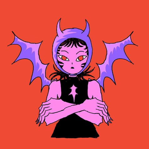 Marilyne (@marilyneemery) • Instagram photos and videos Character For Animation, Demon Illustration, Demon Drawing, Cute Demon, Drawing Butterfly, Magic Butterfly, Cute Creepy, 2d Illustration, Draw Cute