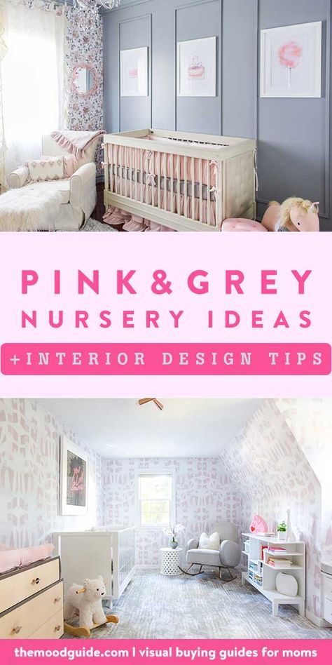 We made a selection of the most authentic baby room designs for who are looking for grey and pink nursery walls with white cribs and everything pink and grey girly for baby girl nursery decor. From ballerina nursery to woodland pink nursery ideas and design ideas Grey Nursery Ideas, Grey And Pink Nursery, White Cribs, Pink Nursery Ideas, Grey White Nursery, Pink And Grey Nursery, Princess Furniture, Gold Interior Design, Grey Nursery Walls