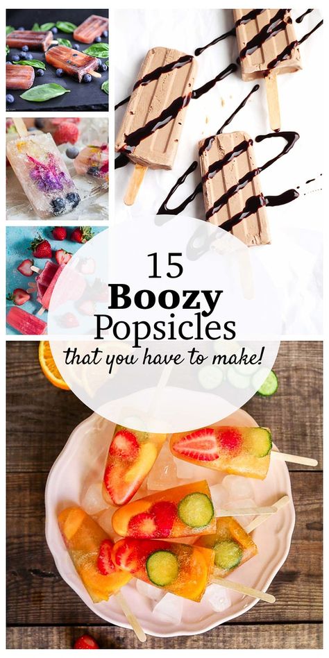 Adult Popsicles, Boozy Pops, Popsicles Recipes, Alcoholic Popsicles, Boozy Ice Pops, Popsicle Cocktail, Easy Popsicle Recipes, Pool Food, Drinks Nonalcoholic