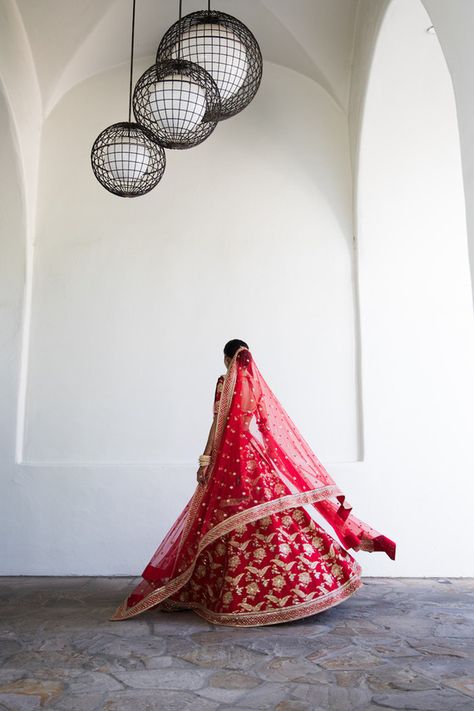 Extra colorful, luxe Indian wedding at Bacara in Santa Barbara - 100 Layer Cake Gold Lehenga, Family Style Dinner, Wedding Schedule, Wedding Photo Ideas, Santa Barbara Wedding, 100 Layer Cake, Special Dresses, Wedding Photography Poses, Reception Dress