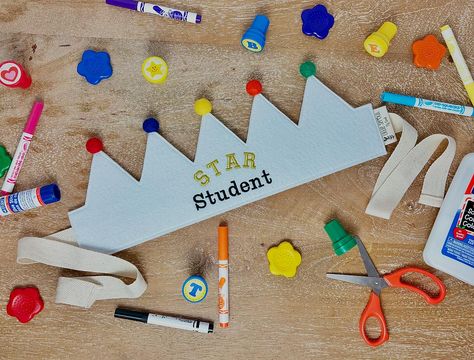 Last day of summer break here in Ontario. Back to school tomorrow and back to routines, learning, and seeing little friends again. My daughter’s kindergarten class had a star student program that featured a new child each week. What better way to feature each child but with a fun crown on their special week. 👑 ⭐️ . . . . . #teachergifts #starstudent #studentcrown #schoolsbackinsession #starstudentprogram #elementarystudentcrown #homeschoolaccessories Star Student, Star Students, School Tomorrow, Last Day Of Summer, Kindergarten Class, Summer Break, My Daughter, Last Day, Teacher Gifts