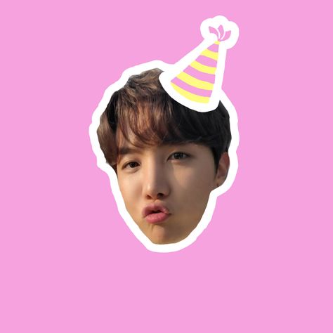 J-hope Face, Jhope Birthday, Birthday Mail, Bts Party, Bts Cake, Bts Happy Birthday, Bts Birthdays, Birthday Stickers, Anime Dad