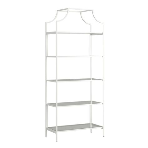 Arch Bookshelf, White Book Shelf, Art Deco Shelf, Unique Bookcase, White Arch, Glass Bookcase, Bookcase White, Display Bookcase, White Shelf