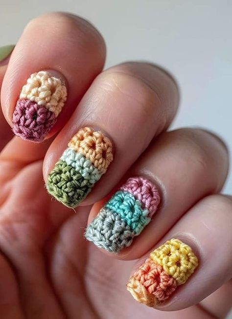 Crochet Nails Art, Knitted Nails, Visual Creativity, Cozy Knitwear, Plum Nails, Wine Nails, Art Deco Nails, 3d Sweater, Nail Art For Beginners