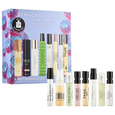 Travel Spray Perfume Discovery Set with Redeemable Voucher - Sephora Favorites | Sephora Valentino Parfum, Good Girl Blush, Sephora Store, Travel Beauty Essentials, Caudalie Beauty Elixir, Carolina Herrera Good Girl, Sephora Favorites, Antique Perfume Bottle, Pinterest Contest