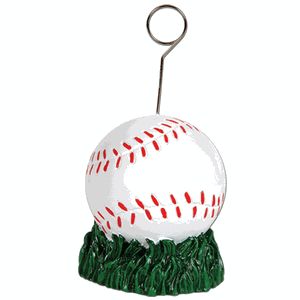 Baseball Photo / Balloon Holder Baseball Theme Birthday Party, Baseball Centerpiece, Photo Frame Table, Baseball Theme Birthday, Balloon Holders, Baseball Theme Party, Photo Balloons, Baseball Birthday Party, Balloon Weights