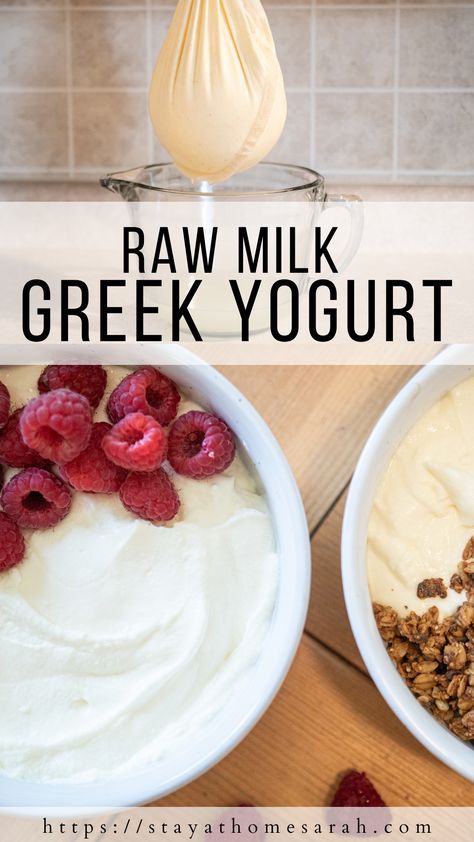 Homemade Yogurt Recipes, Diy Yogurt, Make Greek Yogurt, Homemade Greek Yogurt, Making Yogurt, Farm Fresh Recipes, Greek Yogurt Recipes, Healing Recipes, Pasteurizing Milk