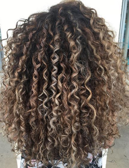 Curly Hair Latina, Long Natural Curly Hair, Dyed Curly Hair, Highlights Curly Hair, Curly Braids, Curly Hair Types, Blonde Curly Hair, Colored Curly Hair, Ombré Hair