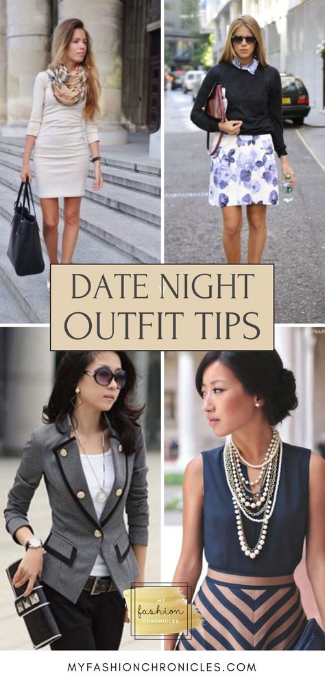 Transition seamlessly from day to night with our top date night outfit tips. These ideas will help you look your best, whether you're heading to a romantic dinner or a casual outing. Get inspired to create outfits that are both fashionable and functional. Women's Fashion Night Out Date Outfits, Date Night Clothes For Women, Trivia Night Outfit, Anniversary Dinner Outfit, Date Night Outfit Romantic, Trendy Date Night Outfit, Classic Outfits For Women, Date Night Outfit Ideas, Night Outfit Ideas