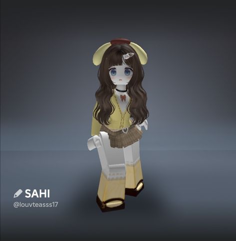 #roblox #sanrio #pompompurin Roblox Pompompurin, Sanrio Pompompurin, Avatar Roblox, Avatar, Pom Pom