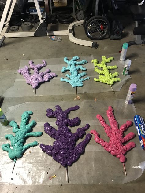 Spray foam coral reef for Kaylee's Under the Sea first birthday! Under The Sea Decorations, Trendy Baby Shower Themes, Beach Mermaid, Mermaid Birthday Party Decorations, Birthday Mermaid, Ocean Birthday, Sea Birthday Party, Mermaid Baby Showers, Mermaid Parties