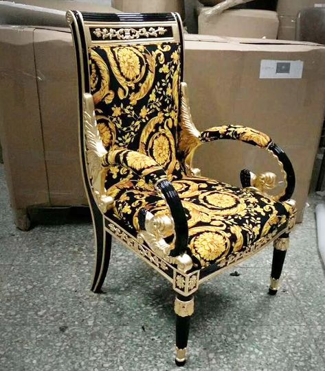 Versace Chair, Versace Furniture, Versace Vanitas, Luxury Dining Chair, Elegant Living Room Decor, Modern Art Decor, Beautiful Bedroom, Luxury Dining, Custom Made Furniture