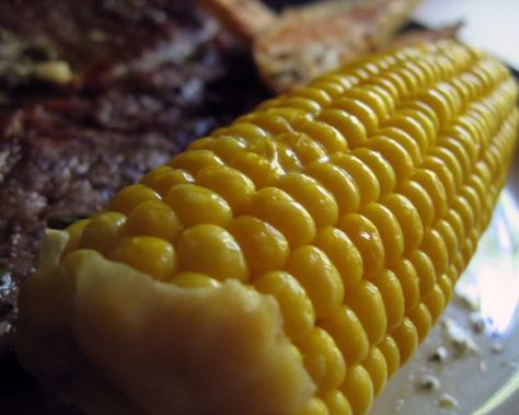 KFC Corn Recipe - Food.com Corn Seasoning, Buttered Corn, Corn Recipe, Corn On The Cob, Corn Recipes, Dietary Fiber, Saturated Fat, Corn