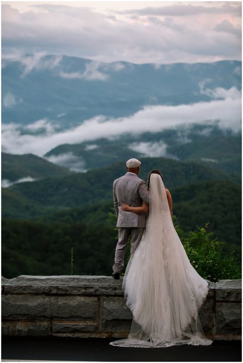 Foothills Parkway - National Park Elopement Gatlinburg Elopement, Farm Engagement Photos, Smoky Mountain Wedding, Magnolia Wedding, Dj Photos, Spring Engagement Photos, National Park Elopement, Mountain Bride, Intimate Wedding Ceremony