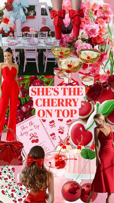 #cherryontop #cherry #cherryaesthetic #bridalshower #bridalshowertheme #bridalshowerinspo #bachelorettetheme #redaesthetic Bridal Shower Inspo, Bachelorette Themes, Bachelorette Party Themes, Cherry On Top, Converse All Star, Bachelorette Party, Dinner Party, Party Themes, Our Wedding