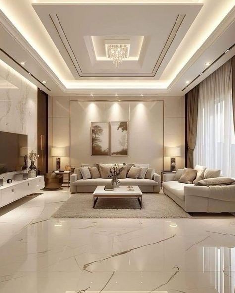 Ceiling Design Living Rooms Simple, Modern False Ceiling Design For Lobby, Luxury Home Ceiling Design, Modern Contemporary Ceiling Design, Living Room Celling Modern, Living Room Wall Ceiling Design, Living Room Ceiling Designs Interiors, Modern Lobby Design Home, Modern Looking Houses