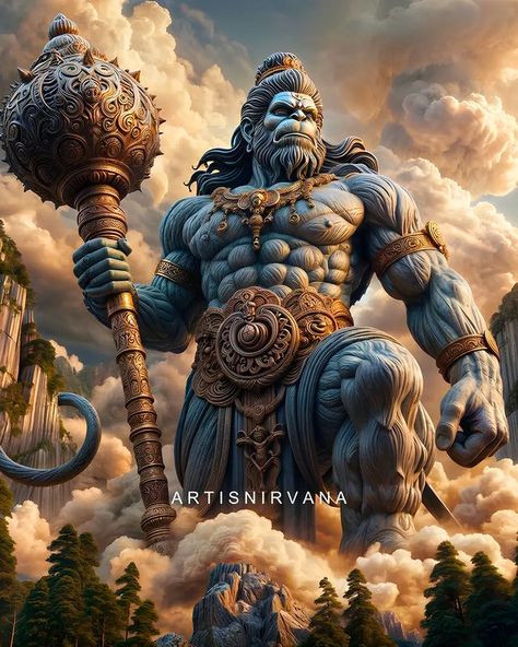 Art is Nirvana | Share on Story! Follow me 👉 @artisnirvana for Daily God posts!😊🙏 Have a Blessed day, Jai Bajrang Bali!🙏🚩🧡 Don't repost without proper… | Instagram Hanuman Movie, Jai Bajrang Bali, Hanuman Images Hd, God Hindu, Buddhist Art Drawing, Album Artwork Cover Art, Hanuman Hd Wallpaper, Bajrang Bali, Pictures Of Shiva