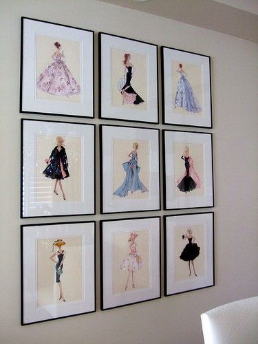 Vintage Barbie prints Barbie Prints, Barbie Office, Barbie Bedroom, Cozy Attic, Attic Renovation Ideas, Barbie Room, Small Attic, Attic Storage, Attic Renovation