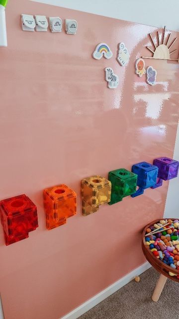 Magnetic Paint, Magna Tiles, Magnetic Games, Preschool Homeschool, Magnetic Tiles, Play Spaces, Color Sorting, Magnetic Wall, Kids Church